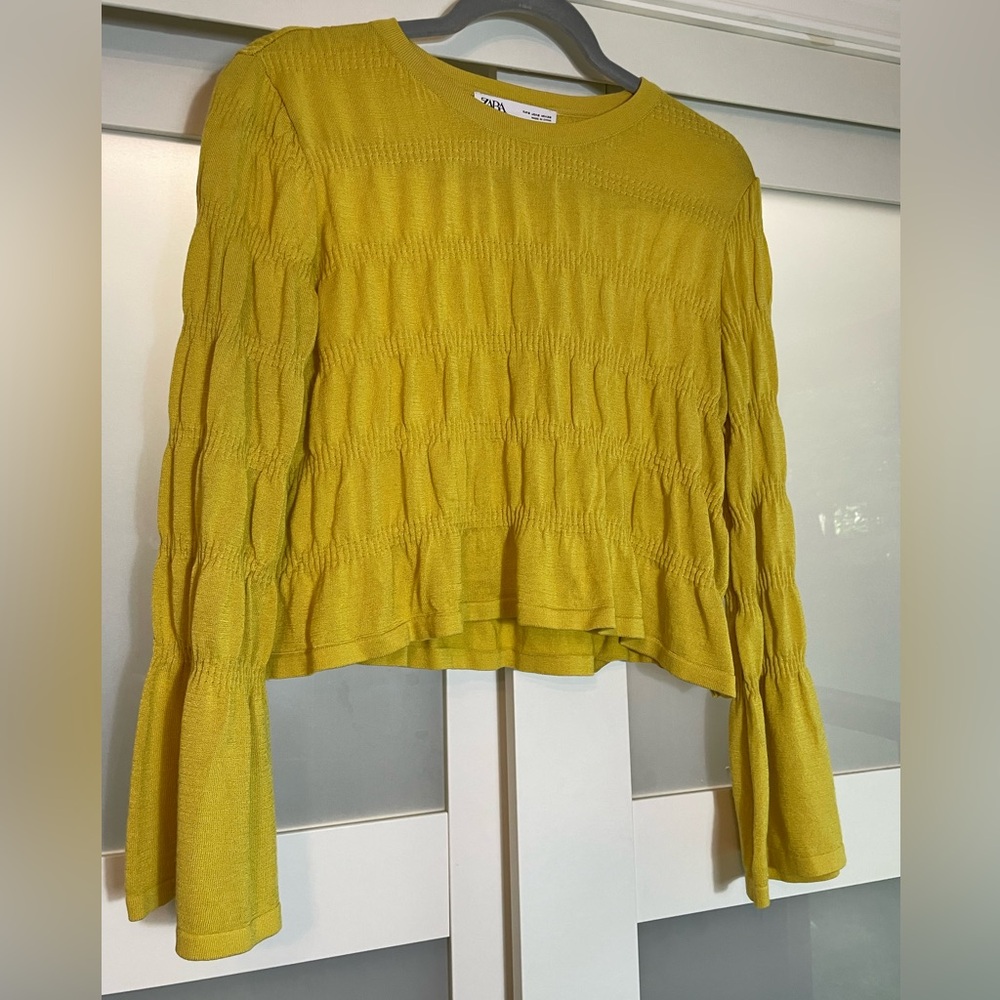Zara Ruched Long Sleeve Blouse